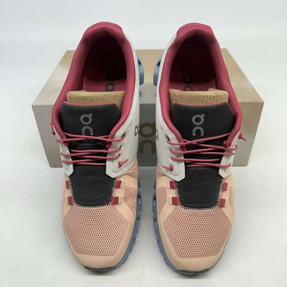 On Women’s Cloud 5 Sneakers Ice/Prairie Pink Size 10.5 New - Picture 4 of 6
